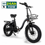 Y20 Folding E-bike Snow Bike, 750W Motor, 48V